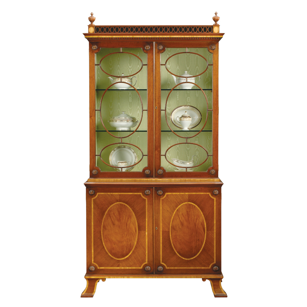 Mahogany Display Cabinet with fine Satinwood banding