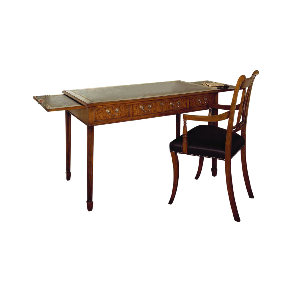 Yew Writing Table & Armchair