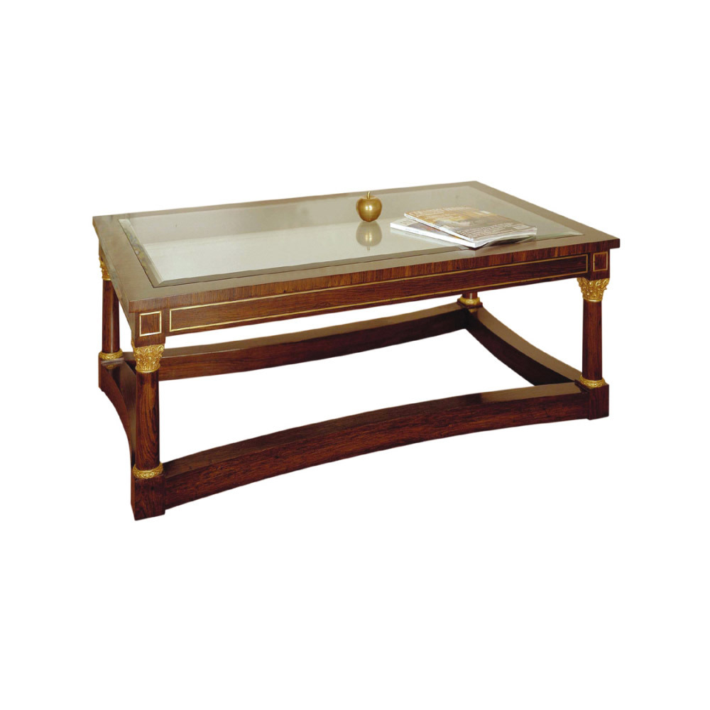 Rosewood & Brass Coffee Table