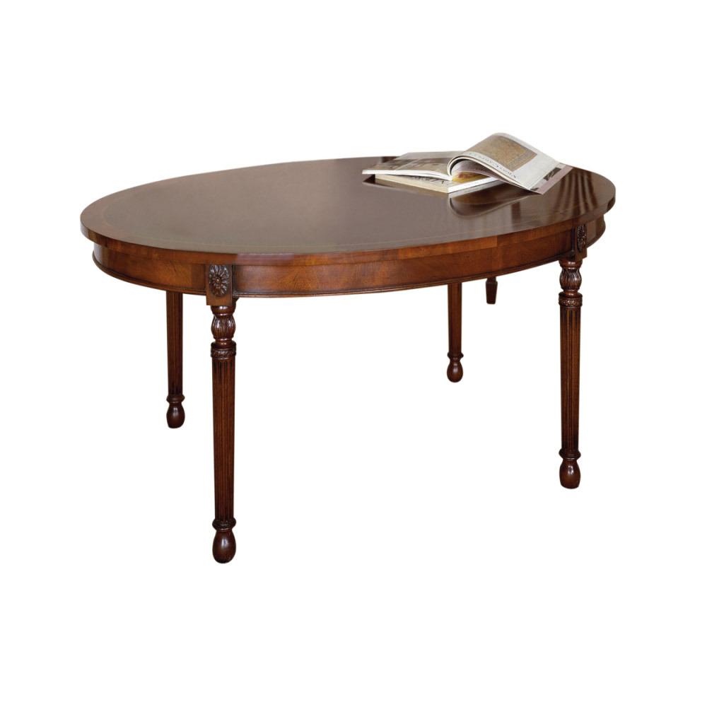 Mahogany oval coffee table