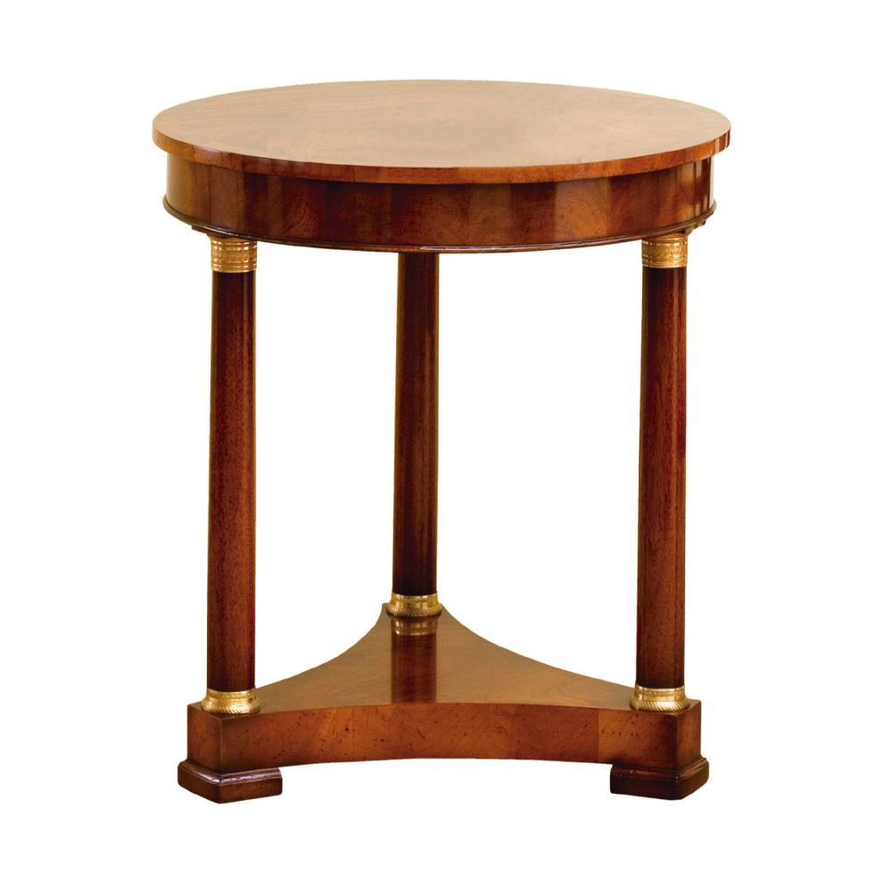 Mahogany Empire Circular Lamp Table