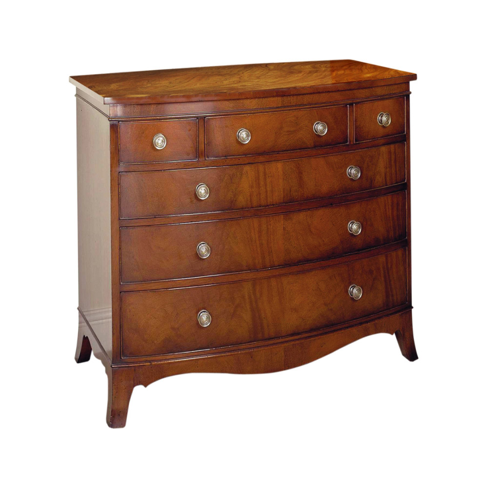 Mahogany Bow-fronted Chest of Drawers