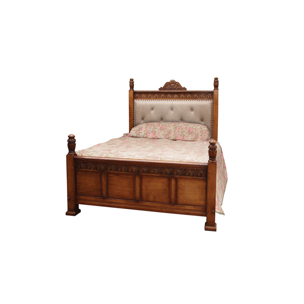 Oak Jacobean Style Bed