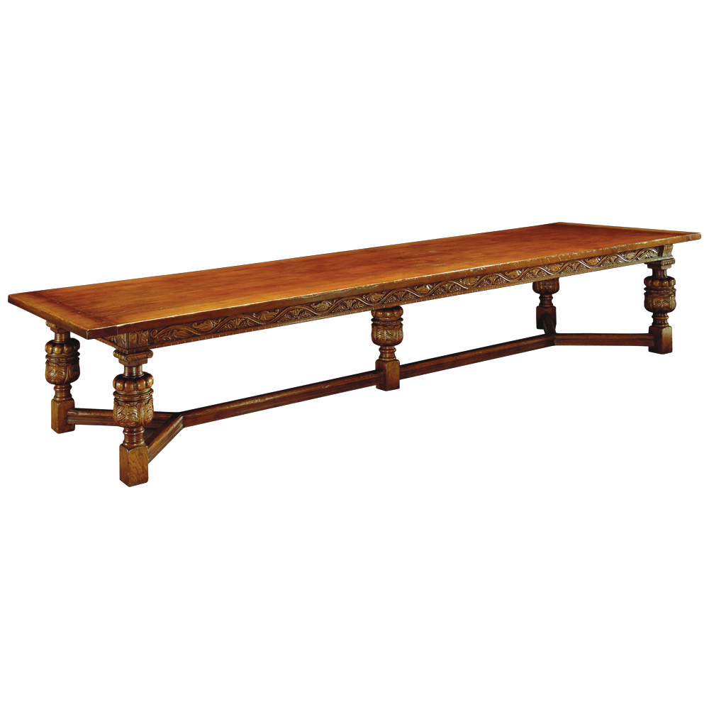 Oak Elizabethan Style Refectory Table
