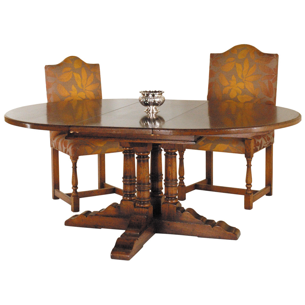 Oak Extending Dining Table with Loose Leaves