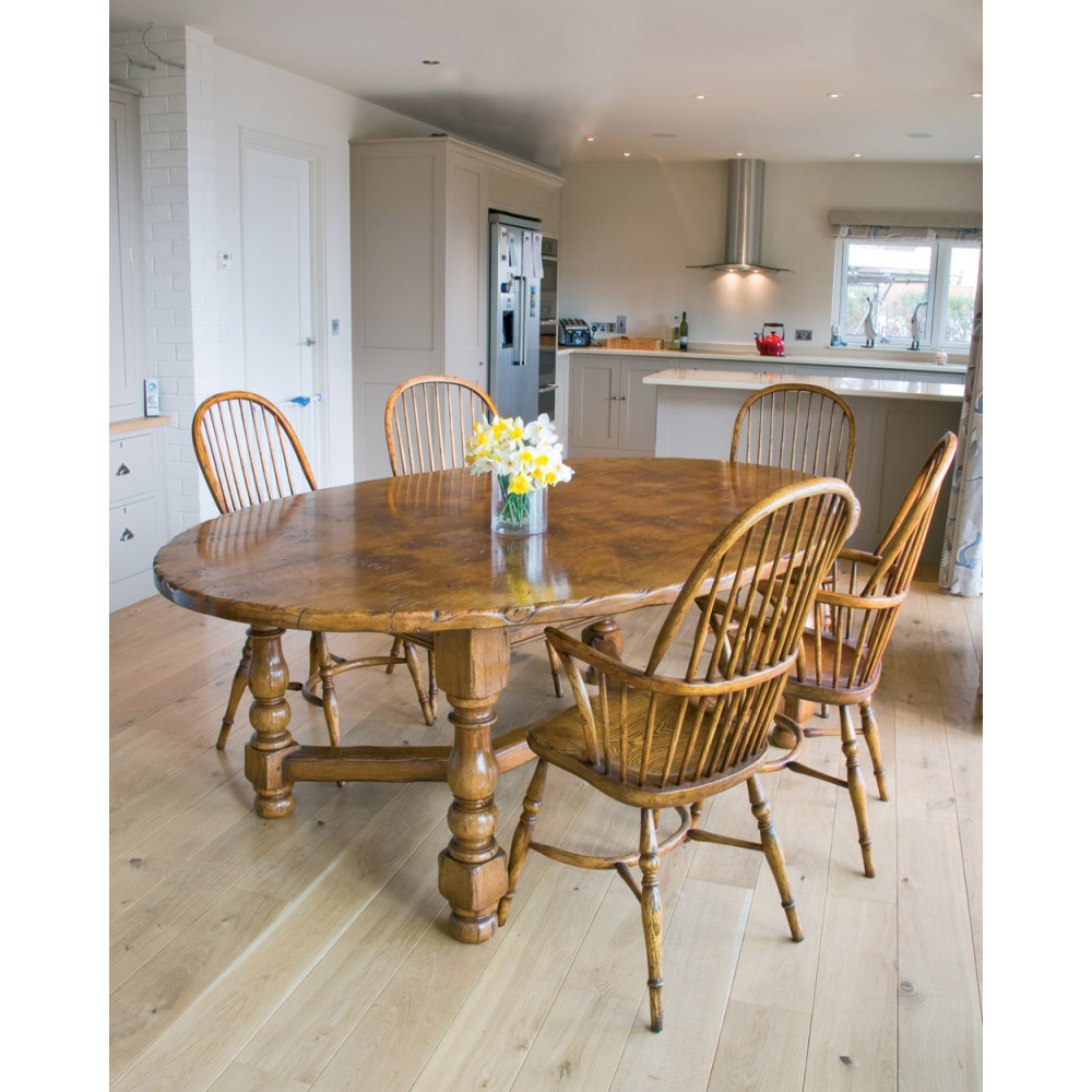 Oak Oval Table and Chairs