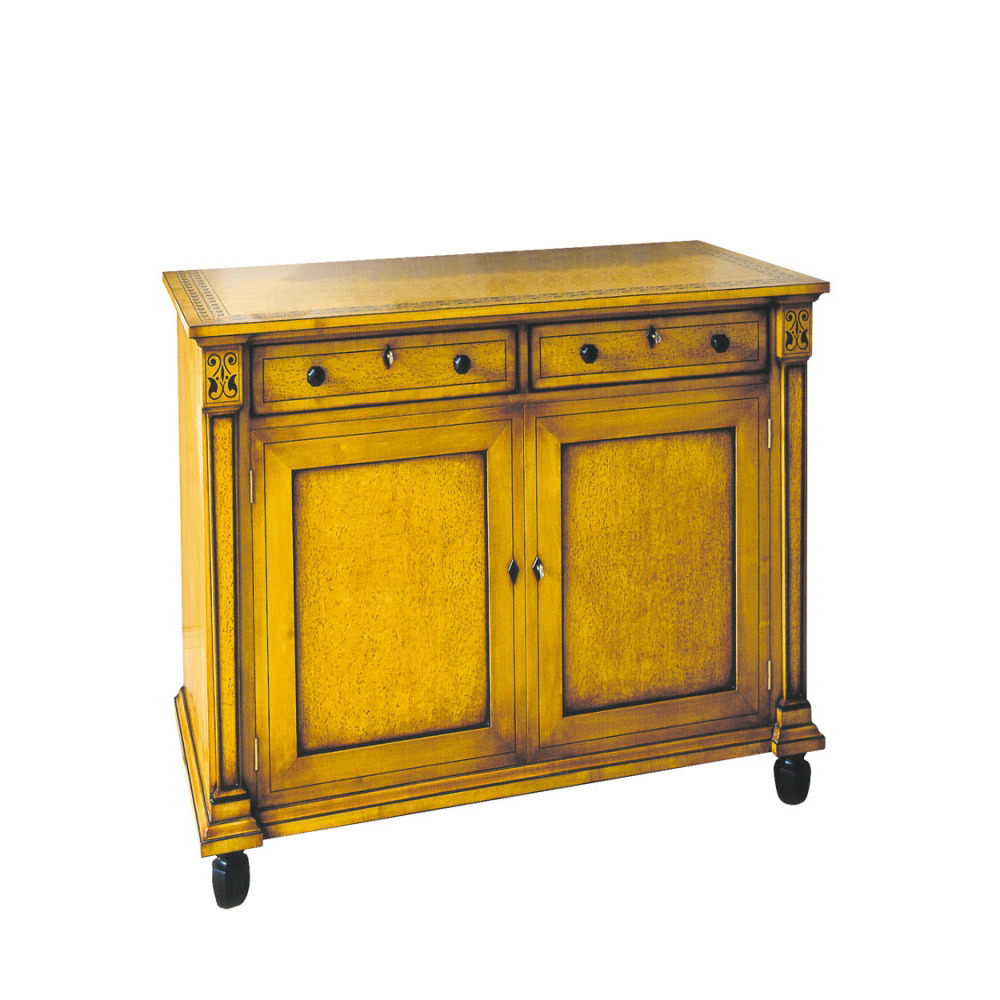 Karelian Birch Commode with Marquetry